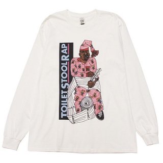 RAP ATTACK åץå TOILET STOOL RAP L/S TEE RAWT24-LT003/WHITE