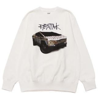 RAP ATTACK åץå CYBER CREWNECK SWEAT RAWT24-CS001/WHITE