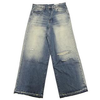 mnml ߥ˥ޥ BAGGY RAVE DENIM PANTS/BLUE