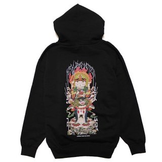 LONELY 論理 ロンリー BISYAMONTEN HEAVY HOODIE/BLACK - SOULSTYLE