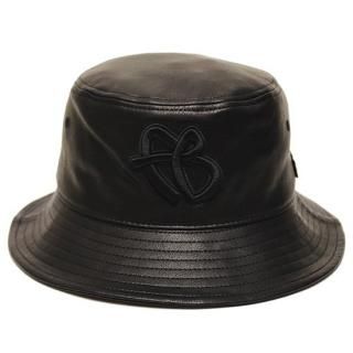 FUBU ե FB FAUX LEATHER BUCKET HAT/BLACK