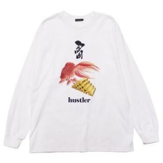 LONELY  ꡼ KINGYO HUSTLER L/S TEE/WHITE