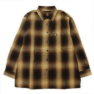 FB COUNTY եӡƥ CHECKER FLANNEL L/S SHIRT/BLACKxTAN