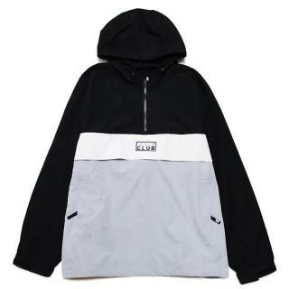 PRO CLUB ץ NYLON ANORAK PULLOVER JACKET/BLACKxGREY