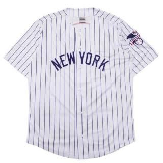 FANATICS եʥƥ NEWYORK YANKEES BASEBALL SHIRT/WHITExNAVY STRIPE