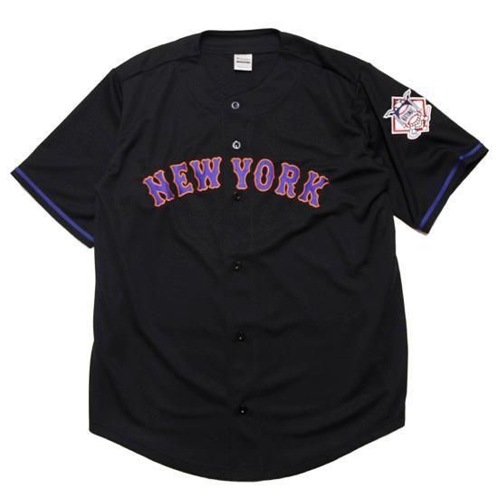 Fanatics ファナティクス NewYork Mets ベースボール シャツ FANATICS ファナティクス NEWYORK METS BASEBALL SHIRT/BLACK