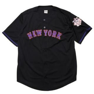 FANATICS եʥƥ NEWYORK METS BASEBALL SHIRT/BLACK