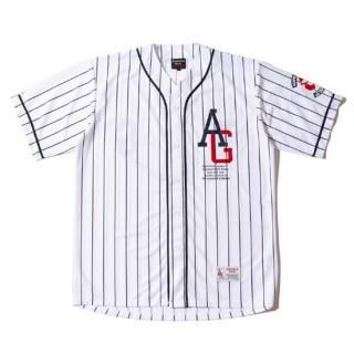 ACAPULCO GOLD ץ륳 B1G BASEBALL JERSEY/WHITExNAVY STRIPE