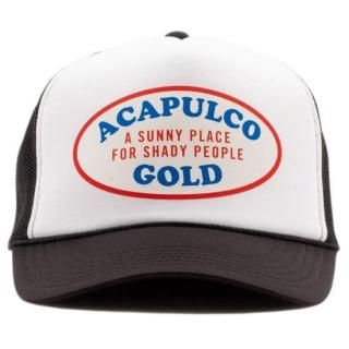 ACAPULCO GOLD ץ륳 OVAL LOGO TRUCKER CAP/BLACK
