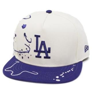 NEWERA ˥塼 LOSANGELES DODGERS DRIPPING 5PANEL SQUARE VISOR CAP/CHROME WHITExDARK ROYAL