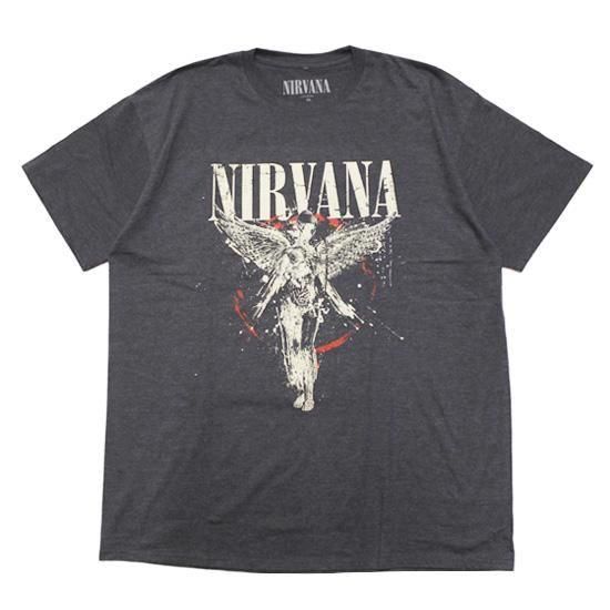 NIRVANA ニルヴァーナ IN UTERO S/S TEE/CHARCOAL GREY - SOULSTYLE