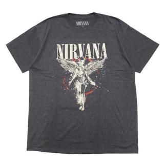 NIRVANA ˥ IN UTERO S/S TEE/CHARCOAL GREY