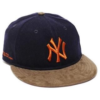 NEWERA ˥塼 NEWYORK YANKEES MELTON SUEDE RC 9FIFTY CAP/NAVYxBROWN