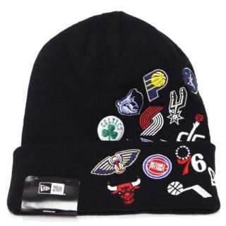 NEWERA ˥塼 NBA ALLOVER CUFF KNIT CAP/BLACK