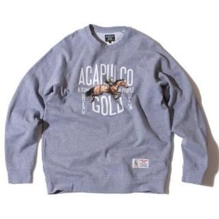 ACAPULCO GOLD ץ륳 HORSE RACE RAGLAN CREWSWEAT/DARK HEATHER GREY