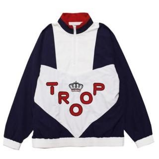 WORLD OF TROOP ɥ֥ȥ롼 TROOP ARROW TRACK PULLOVER JACKET/NAVYxWHITE