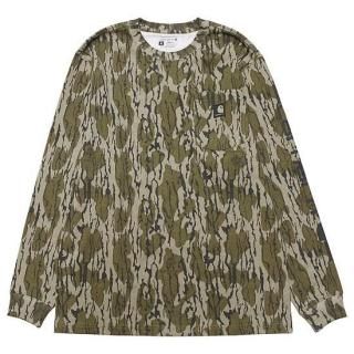 CARHARTT ϡ HEAVYWEIGHT CAMO LOGO GRAPHIC POCKET L/S TEE/MOSSYOAK BOTTOMLAND CAMO