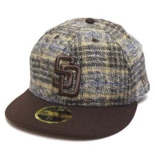 NEWERA ˥塼 SANDIEGO PADRES PLAID FLANNEL LP 59FIFTY CAP/BROWNxBURNT WOOD