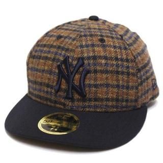 NEWERA ˥塼 NEWYORK YANKEES PLAID FLANNEL LP 59FIFTY CAP/BROWNxNAVY