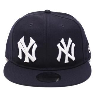 NEWERA ˥塼 NEWYORK YANKEES DOUBLE LOGO 9FIFTY SOFT BUCKRUM CAP/NAVY