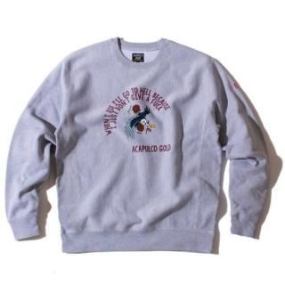 ACAPULCO GOLD ץ륳 DGAF CREWNECK SWEAT/HEATHER GREY