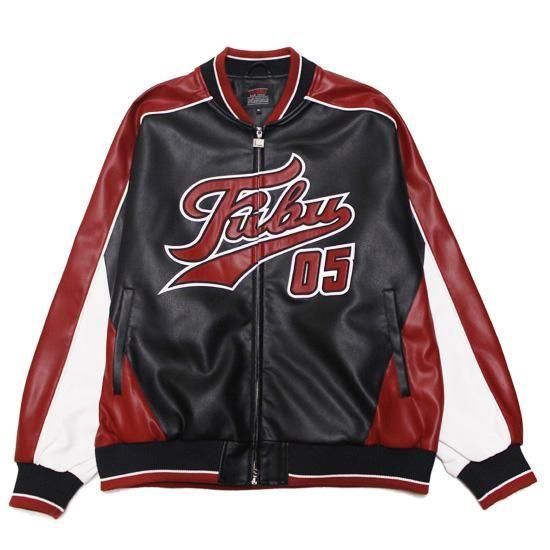 レア FUBU ジャケット FUBU フブ FAUX LEATHER GAME JACKET/RED - SOULSTYLE