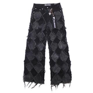 VALABASAS Х CHECKMATE BAGGY DENIM JEAN/BLACKxGREY