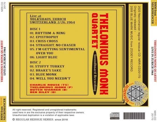 THELONIUS MONK QUARTET 200g LPレコード THELONIUS MONK QUARTET 200g LPレコード Thelonious Monk - The