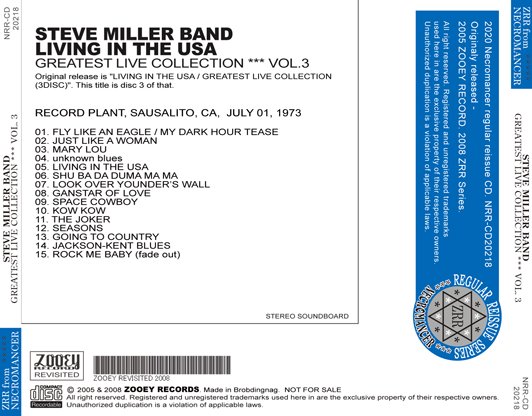 STEVE MILLER BAND / LIVING IN THE USA / GREATEST LIVE COLLECTION VOL.3