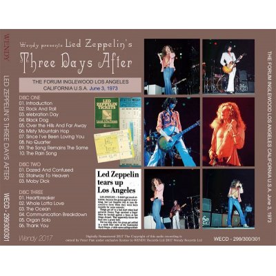 LED ZEPPELIN 3CD THREE DAYS AFTER