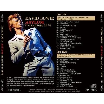 DAVID BOWIE / ASYLUM THE SOUL TOUR 1974