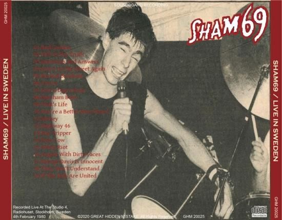 SHAM69 / LIVE IN SWEDEN (1CDR) - コレクターズCD,DVD通販