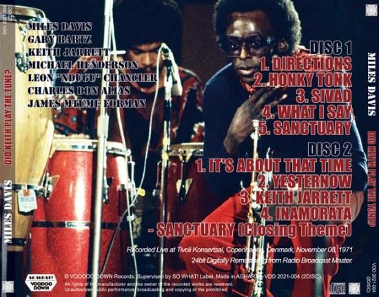 MILES DAVIS / DID KEITH PLAY THE TUNE? / LIVE IN COPENHAGEN 1971