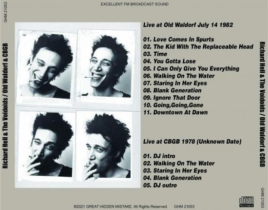 洋楽 Richard Hell andtheVoidoids RICHARD HELL ＆ THE VOIDOIDS 「BLANK 〜」LP Richard Hell and
