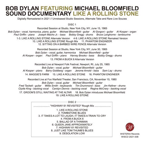 BOB DYLAN FEATURING MICHAEL BLOOMFIELD / SOUND DOCUMENTARY : LIKE A ROLLING  STONE