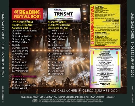 Liam Gallagher TRNSMT Festival 2018 DVD Liam Gallagher