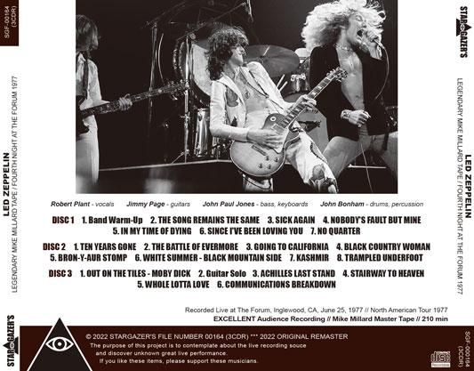 LED ZEPPELIN / LEGENDARY MIKE MILLARD TAPE / FOURTH NIGHT AT