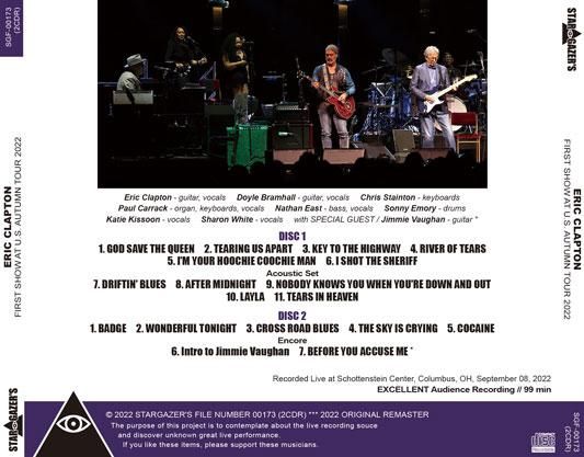 ERIC CLAPTON / FIRST SHOW AT U.S. AUTUMN TOUR 2022