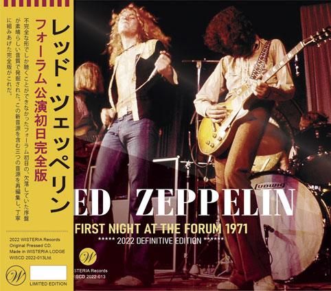 LED ZEPPELIN / FIRST NIGHT AT THE FORUM 1971 / 2022 LED ZEPPELIN / FIRST NIGHT AT THE FORUM 1971 / 2022