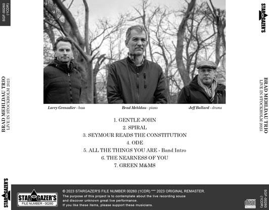 BRAD MEHLDAU TRIO / LIVE IN STOCKHOLM 2023