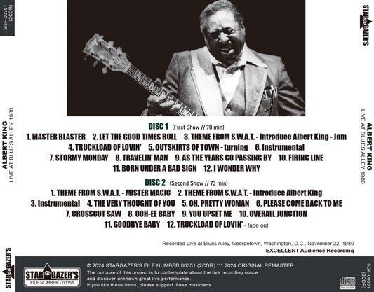 ALBERT KING / LIVE AT BLUES ALLEY 1980