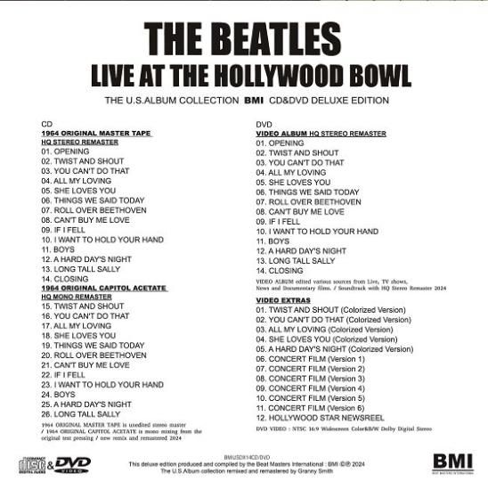 THE BEATLES / HOLLYWOOD BOWL 1964 Original Demix ＆ Remaster