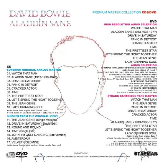 DAVID BOWIE / ALADDIN SANE - PREMIUM MASTER COLLECTION