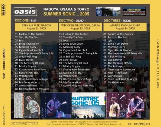 ✨Tame Impala Summer Sonic 2018 大阪✨　oasis OASIS / 2005 SUMMER SONIC
