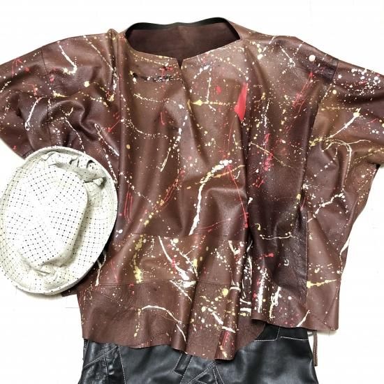 現代アートペイントのポンチョ - オーダーバッグやオリジナル製品なら