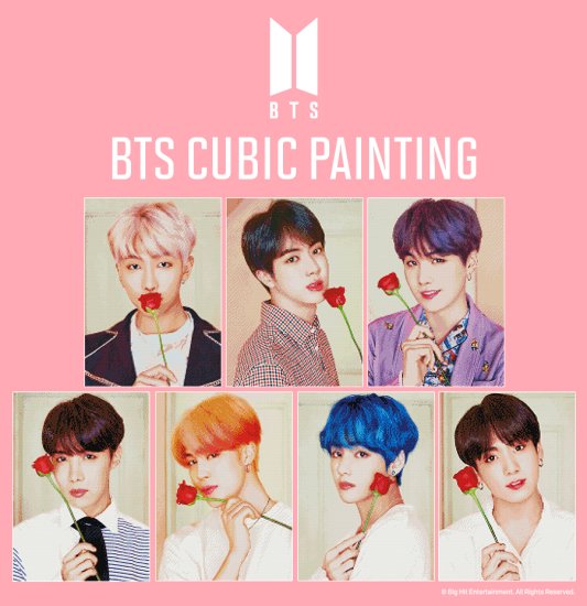 □ OUTLET 1+1イベントMEGAセール □ BTS VER.1~VER.6 CUBIC PAINTING ダイヤモンドアート（40x50） -  【公式】I LOVE PAINTING JAPAN ビーズ等をつかって作品になるBTS,ディズニーのDIYキュービックペインティング ビーズアート  ダイヤモンドアート