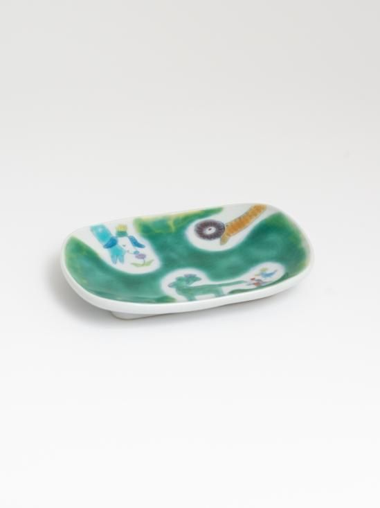 北尾正治マキ 九谷焼 角皿 2枚