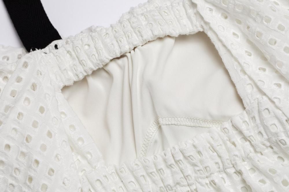 カットワークレースワンピース(WHITE) - PINUE カットワークレースワンピース(WHITE) - PINUE