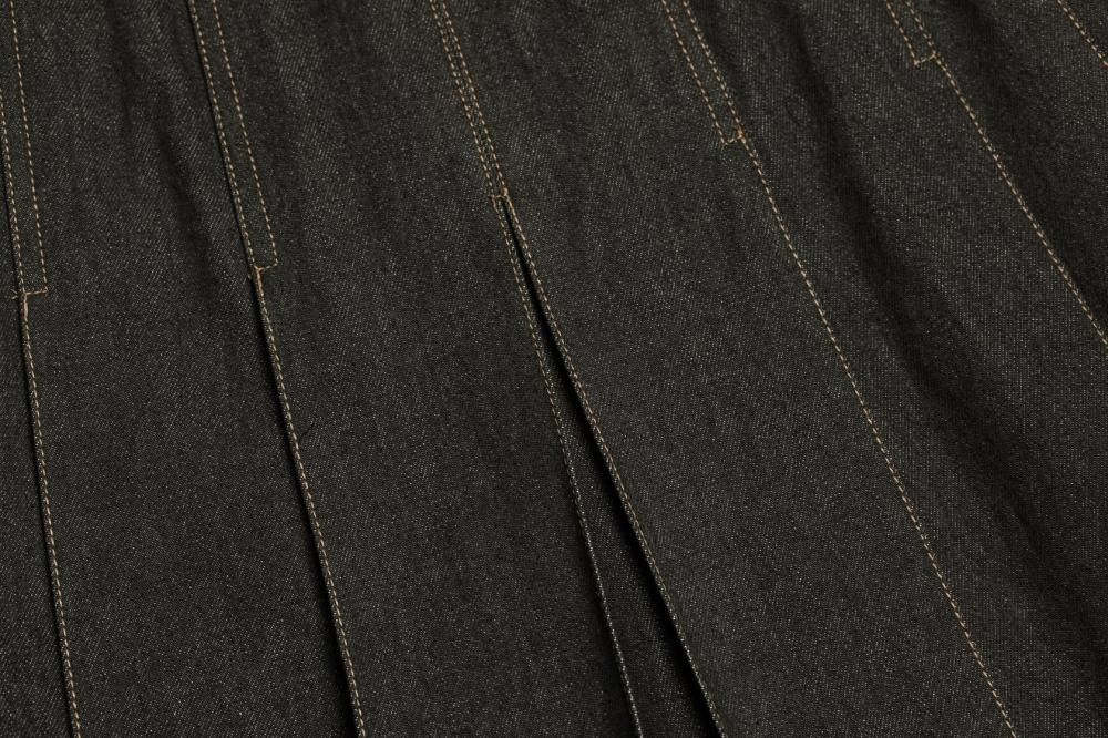 プリーツデニムセットアップ(BLACK) - PINUE プリーツデニムセットアップ(BLACK) - PINUE