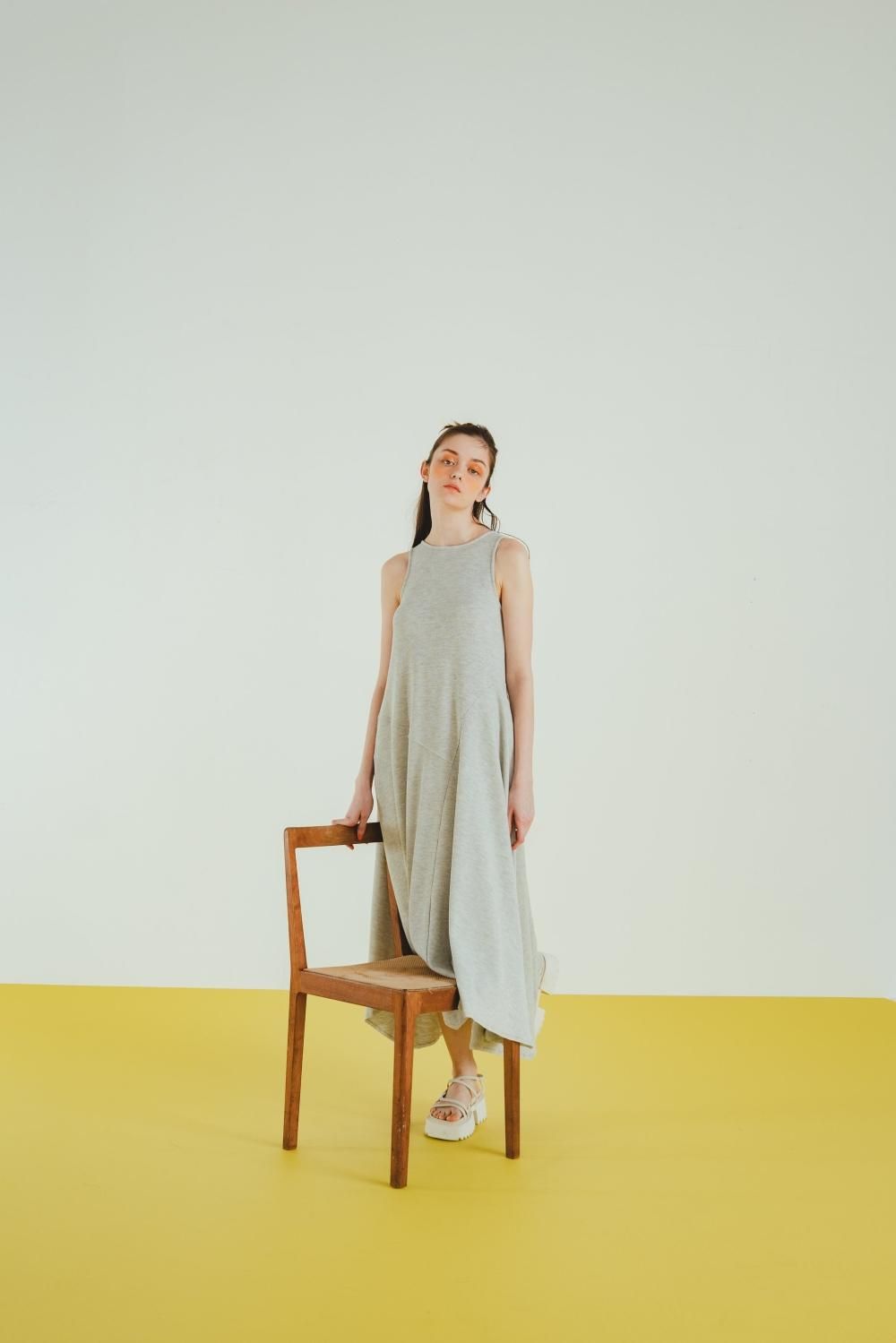 アシメヘムサーマルワンピース(GRAY) - PINUE アシメヘムサーマルワンピース(GRAY) - PINUE